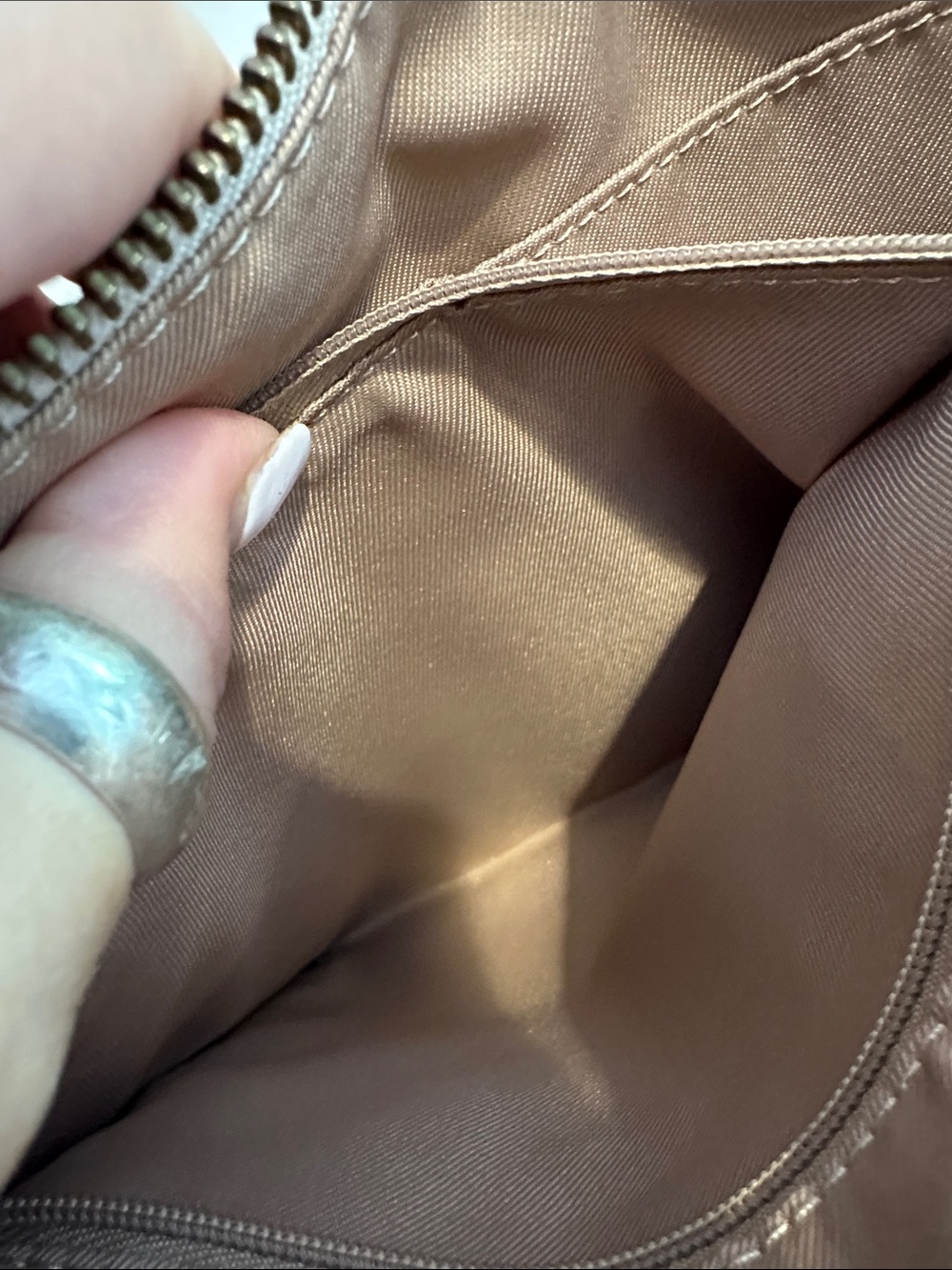 The Sak Leather Crossbody Bag in Soft White with Metallic & Snake Trim - Picture 5 of 6